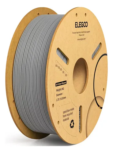 Filamento Pla Elegoo 1 Kg 1.75mm Impresora 3d No Enredos Color Gris