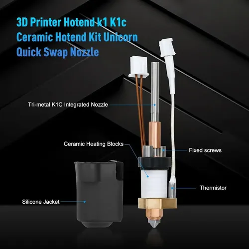 Impresora 3d Hotend K1 K1c Kit Hotend De Cerámica Quick Sw