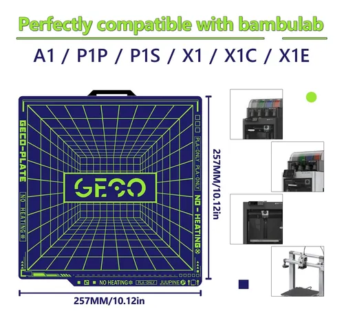 Placa Geco Para Impresora 3d Bambu Lab Juupine 2025 Pla Cold