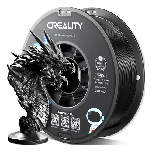 Filamento Petg 3d Negro 1 75mm 1kg Alta Precisión