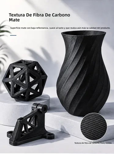 Filamento Pla-cf Fibra De Carbono 1.75mm 1kg Impresión 3d
