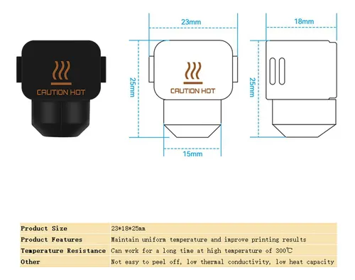 Socks De Silicona Para Hotend, 300°c, Resistencias Altas