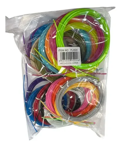 Filamento PLA Yydsmart Repuesto Lápiz 3D 1.75mm 20 Colores 5m