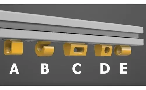 Accesorio Modelo B Para Perfil Aluminio 2020 Tipo Bosch X20 Negro