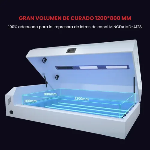 Impresora Curadora Uv Led Mingda Md-c02 Industrial Rapido