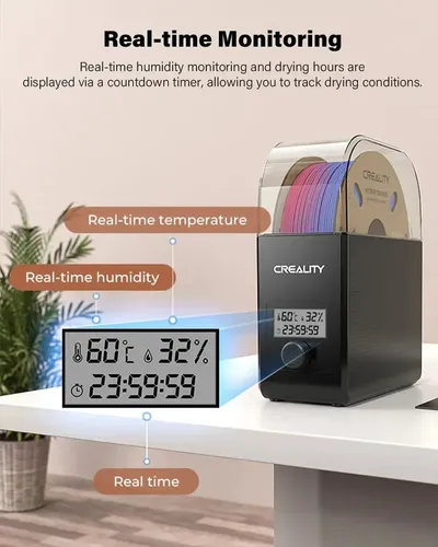 Caja Secadora De Filamento Creality 2.0 Pla Petg Tpu Abs Color Negro