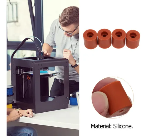 4 Piezas Soportes Sólidos Silicona Cama Caliente Impresora