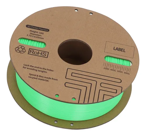 Filamento Pla Verde De 1,75 Mm, 30 A 600 Mm/s, Alta Velocida