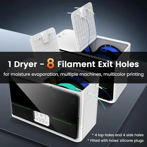Secador De Filamento 3d Sunlu S4 – Capacidad 4 Bobinas, 350w Con Embalaje Adicional