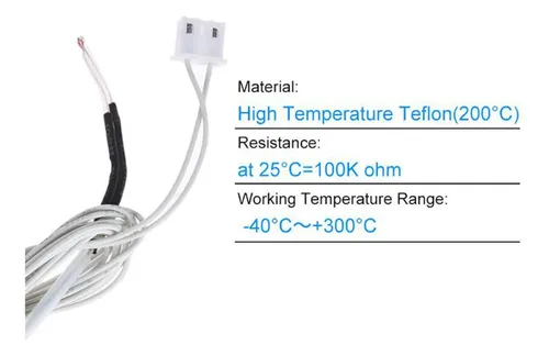 5x Sensor De Temperatura Termistor Ntc 100k Para Ender 3 Pro