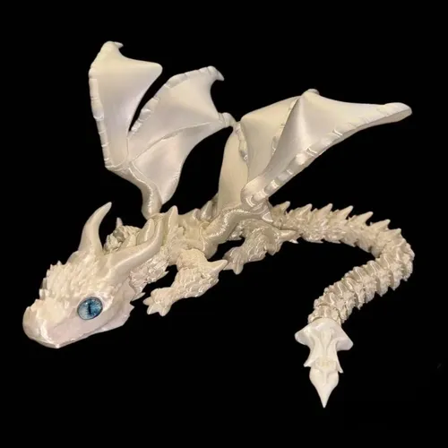 Dragón Volador De Cuernos Grandes De Juguete Impreso En 3d,