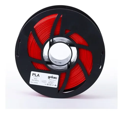 Filamento 3D Grilon3 PLA de 1.75mm y 1kg rojo