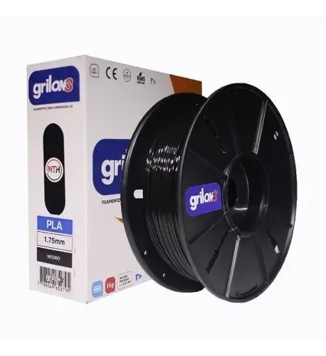 Grilon3 filamento Pla x 1kg de 1.75mm color negro