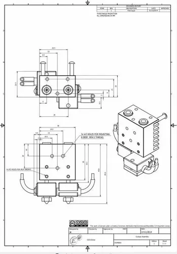 Hotend Chimera Doble E3d Original Prusa I3 2 Impresora 3d