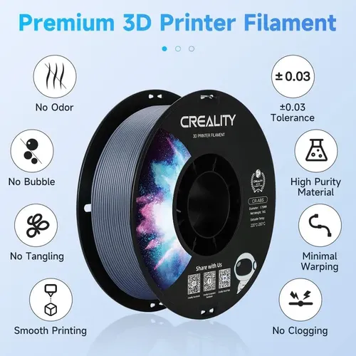 Filamento Abs Creality 1.75mm Gris 1kg Para Impresora 3d