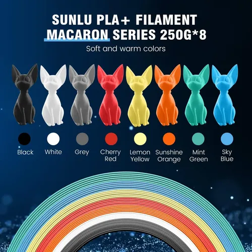 Filamento Pla Plus 3d 1.75 Mm Pack 8 Colores 2 Kg Premium