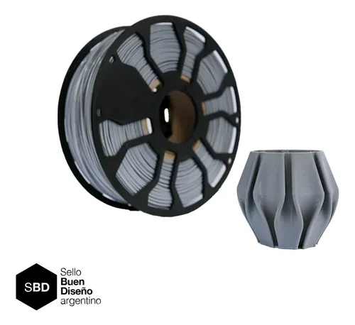Filamento Hellbot V2 Ecofila Pla Lock 1kg Color Gris