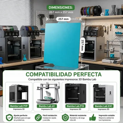 Placa Fría Compatible Bambu Lab A1/x2d/p2s/p1s/p1p/x1c/x1e