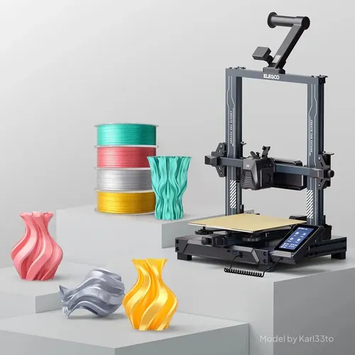 Filamento 3d Pla Silk 1.75mm X 1kg Elegoo Color TRICOLOR – AZUL VIOLETA NEGRO