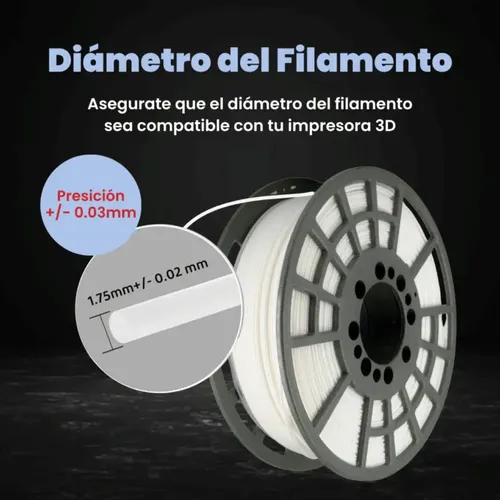 Filamento 3D GST3D PLA+ de 1.75mm y 1kg celeste