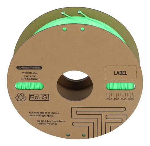 Filamento Pla Verde De 1,75 Mm, 30 A 600 Mm/s, Alta Velocida