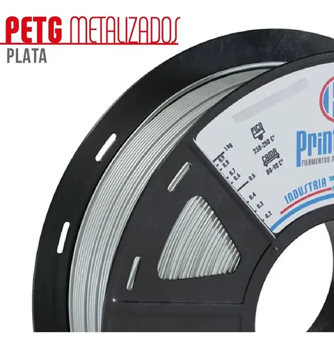 Filamento Para Impresoras 3d Petg X 1kg Full :: Printalot Color Plata Ø 1,75 mm