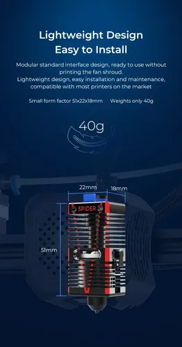 Hotend De Cerámica Spider Speedy 300°c Creality Original