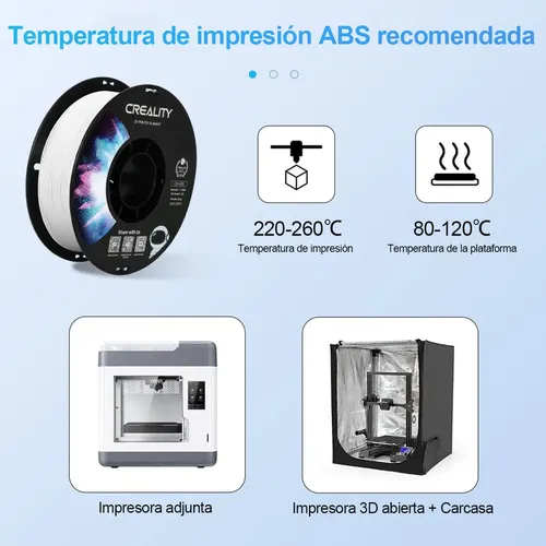 Filamento 3d Abs Creality Blanco 1 Kg 1,75mm