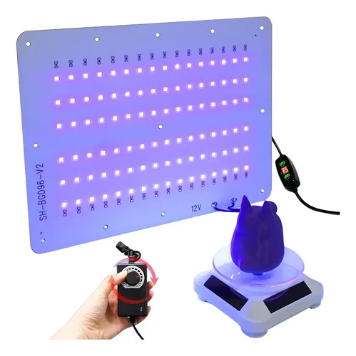 Kit Led Curado Uv Impresora 3d Plato Giratorio Temporizador