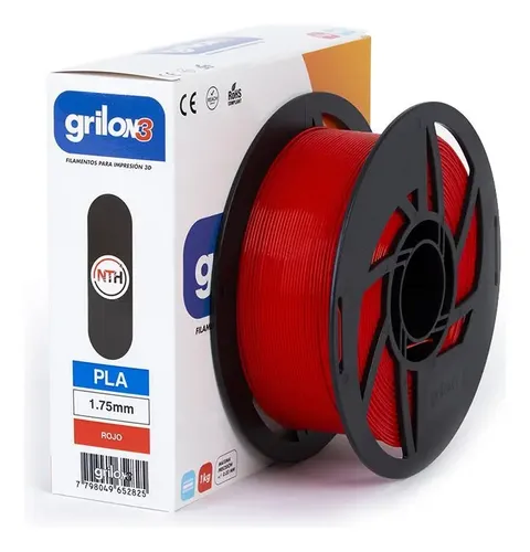 Grilon3 Filamento Pla 1.75mm 1kg Impresora 3d Color Gris Plata