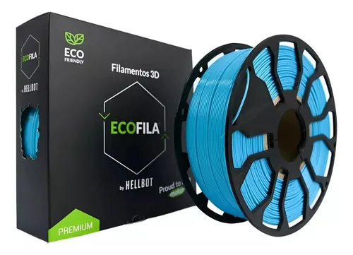 Filamento PLA Hellbot Ecofila Celeste 1.75mm 1kg para Impresora 3D