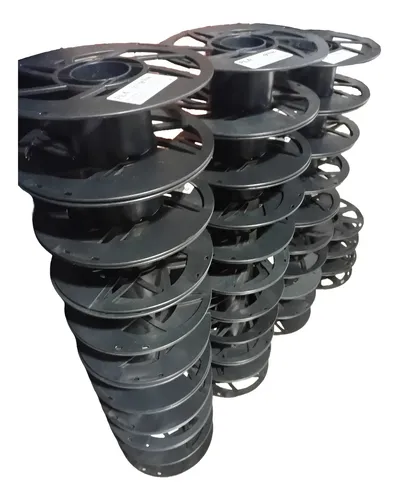 Carrete Rollo Filamento Bobina 3d Vacío 10 Unidades Negro