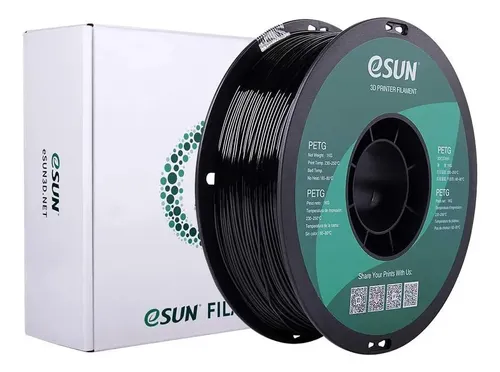 Filamento Petg Negro Esun 1,75 Mm, 1 Kg Para Impresión 3d