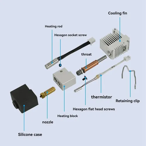 Hotend For Kobra 3, Kit Hot End Print Heat Disipador Dnpj