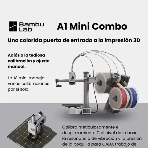 Impresora 3d Bambulab A1 Mini Combo Ams + 8kg Filamentos