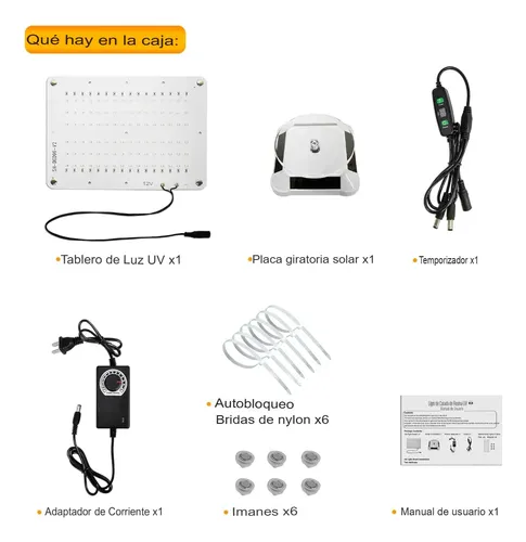 Kit Led Curado Uv Impresora 3d Plato Giratorio Temporizador
