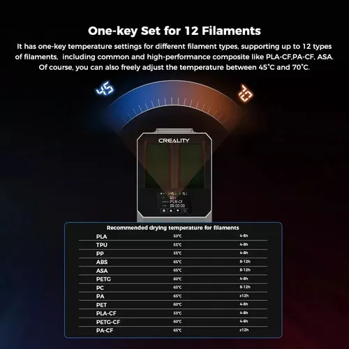 Secador De Filamento 3d Creality Space Pi Plus
