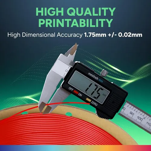 Overture Filamento Tpu 1.75mm Rollo Tpu Flexible, 95a Rojo