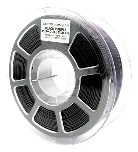 Filamento Pla+ Silk Dual Color High Speed Gst3d Cosmos 1kg Negro – Purpura