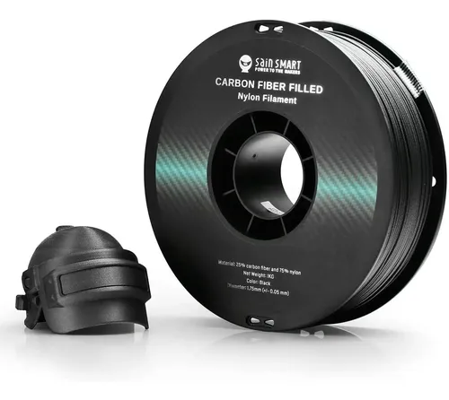 Filamento 3D SainSmart Nylon con Fibra de Carbono Negro 1.75mm 1kg