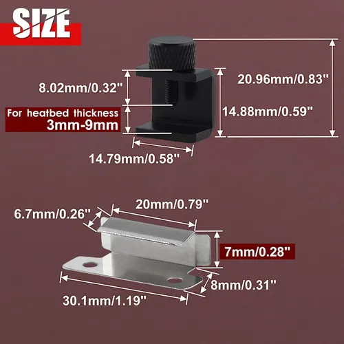 Set 8 Clips Ajustables Para Cama De Impresora 3d Vidrio