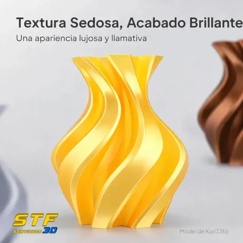 Filamento 3d Pla Silk 1,75mm X 1kg Elegoo Color Gris Plata