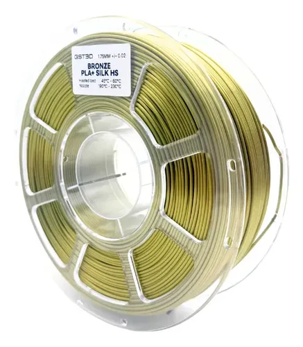 Filamento Pla+ Silk High Speed Gst3d Cosmos 1kg 1.75mm Bronze