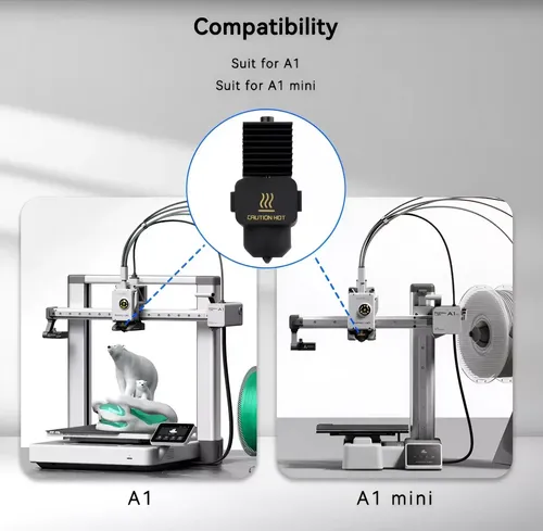 Hotend Kit Para Bambu Lab Acero Endurecido Nozzle 0.4 3d A1