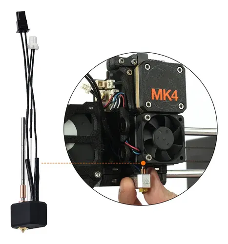 Para Extrusora Prusa I3 Mk4 Hotend+boquilla De Latón E3dv6 D