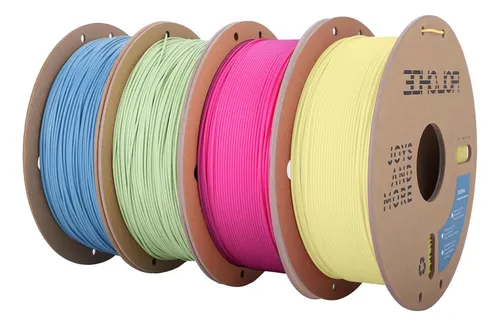Filamento Pla 1 75mm 3d 4 Colores Magenta Verde Azul Amarill