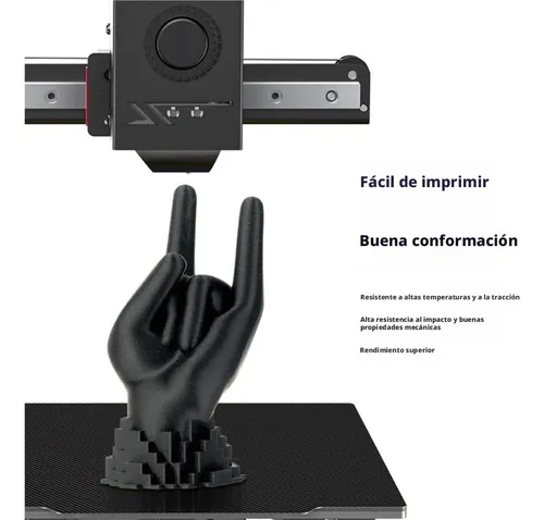 Filamento 3d Petg Fibra De Carbono Negro Alta Resistencia