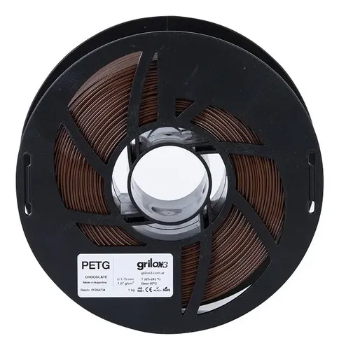 Filamento 3d Petg Grilon 3 Pet G 1.75 1kg Impresora 3d Color Chocolate
