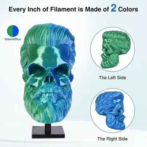 2026 Filamento Pla Bicolor Para Impresión 3d 1.75mm 250g