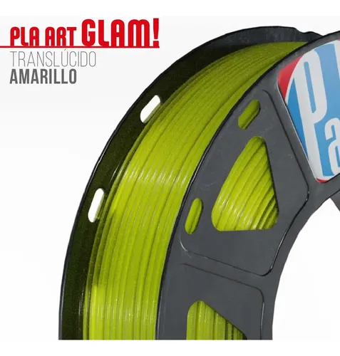 Filamento Pla Art Glam! 1,75 Mm X 250 Grs :: Printalot Color Amarillo trasl. con glitter